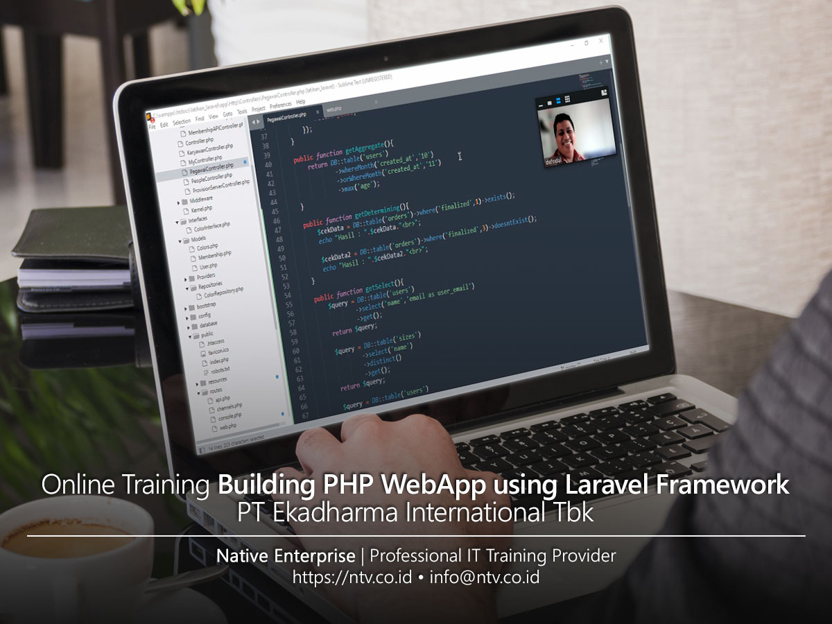 Building PHP Web Application using Laravel Online Training bersama PT Ekadharma International