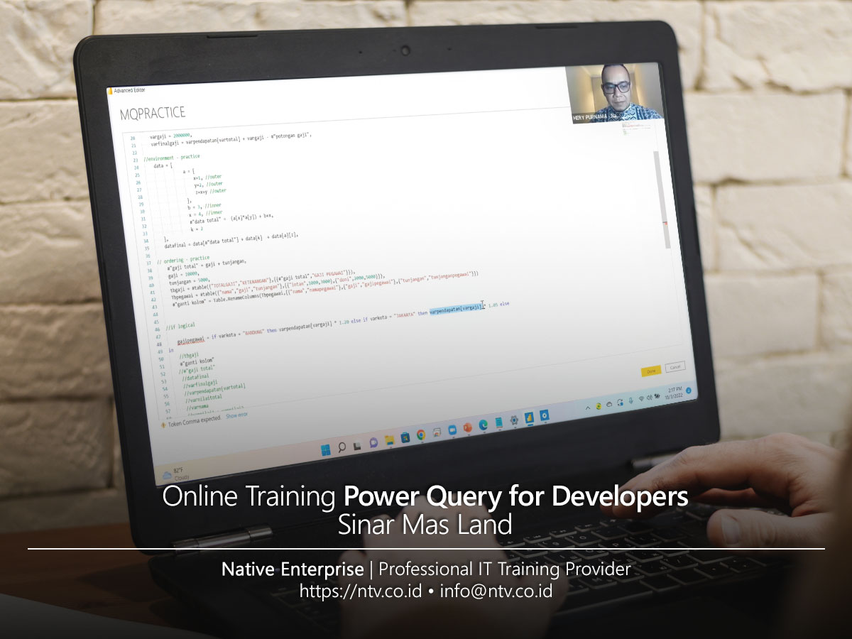 Power Query for Developers Online Training bersama Sinar Mas Land